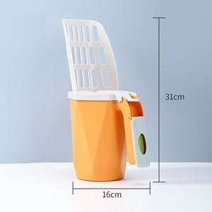 Ensemble de pelle à litière pour chat de grande taille intégré, comprenant des sacs à déchets pour ramasser les excréments - Product Image 3