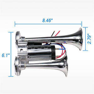 Venta directa de fábrica Control eléctrico bocina de aire doble trompeta bocina de aire 360MM 300MM 12V/24V - Product Image 4
