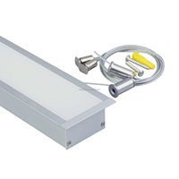 Profil LED linéaire encastré pour plafond intérieur, installation facile, alliage d'aluminium 6063-T5