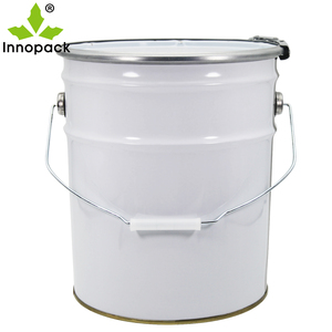 Blanc chimique 20L <span class=keywords><strong>20</strong></span> <span class=keywords><strong>litres</strong></span> grandes dimensions métal peinture boîte de conserve seau avec couvercle et poignée à vendre <span class=keywords><strong>prix</strong></span> - Product Image 2