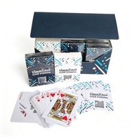 Cartes à jouer en plastique brillantes, lavables, imperméables, avec boîte de rangement et boîte de présentation, personnalisables en gros pour entreprises