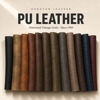 Échantillons Gratuits Cuir PU Vieilli Écologique Imperméable Résistant à l'Abrasion Effet Bicolore Personnalisable pour Chaussures, Sacs et Meubles