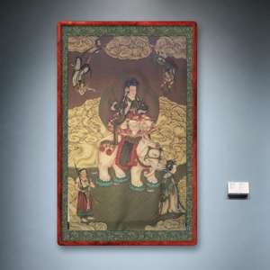 Peinture bouddhiste chinoise du Bouddha de la Dynastie <span class=keywords><strong>Yuan</strong></span>, dessinée à la main, représentant les Trois Saints de Huayan, Art bouddhiste - Product Image 1