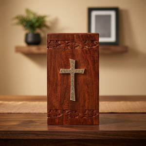 Urna Funeraria de Madera Estilo Americano, Ecológica, Personalizable, 220/200 Pulgadas Cúbicas, Garantía de 3 Años, Venta al Por Mayor, OEM - Product Image 1