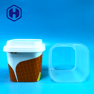 ภาชนะบรรจุไอศกรีมพลาสติกสำหรับเสิร์ฟและจัดเก็บโกโก้เครื่องทำไอศกรีมด้วยมะพร้าวถั่วโกโก้แช่แข็ง - Product Image 3