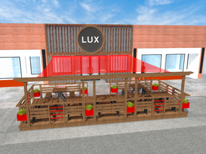 ร้านอาหารคอนเทนเนอร์ LUX ขายดี สไตล์เอเชียตะวันออกเฉียงใต้ ครัวไม้เคลื่อนย้ายได้ คอนเทนเนอร์ผับบาร์คีออสก์ ขนาด 40 ฟุต - Product Image 2