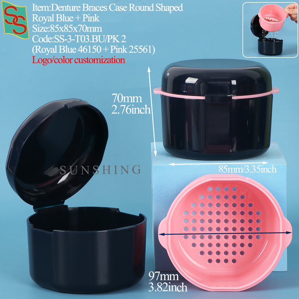 ถาดสีน้ำเงินรอยัล + ชมพู