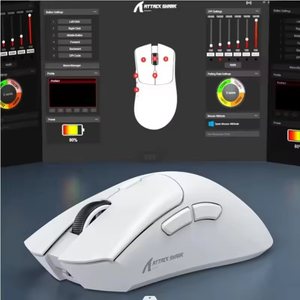 Souris de jeu sans fil Attack Shark R1 Tri Mode, capteur PAW3311, 59g légère, 18000 DPI, batterie 65H, souris de jeu programmable - Product Image 3