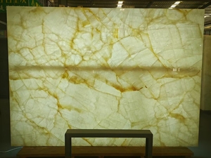 Losa Retroiluminada de Piedra Natural de Cristal Blanco Popular para Muebles de Lujo - Product Image 3