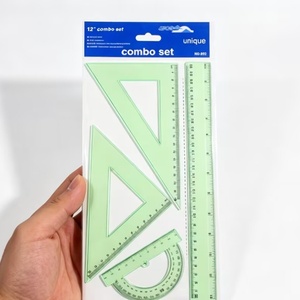 Juego de 4 Reglas al por Mayor para Estudiantes, Reglas Coloridas Económicas en Oferta, Juego de Reglas Transparentes de Plástico - Product Image 6