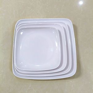 จานเมลามีนสำหรับร้านอาหารทรงสี่เหลี่ยมสีสันสดใส6.5/7.5/<span class=keywords><strong>8.5</strong></span>/9.5นิ้วทนทานไม่แตกหักเป็นมิตรกับสิ่งแวดล้อม - Product Image 5