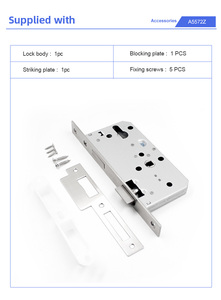 قفل نقر من الفولاذ المقاوم للصدأ حاصل على شهادة CE مع مفتاح متين مضاد للسرقة للاستخدام في المستشفيات المعمارية - Product Image 2