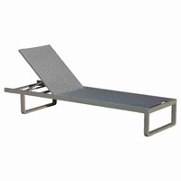 Moderner Komfortabler Liegestuhl Outdoor Aluminium Netz Klappbarer Liegestuhl Hotel Chi Pan Resort Gewerbliche Möbel Innenhof UV