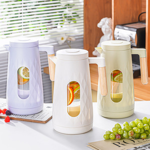 Carafe à eau froide grande capacité avec intérieur en verre et poignée en bois pour la maison et les fêtes - Product Image 4