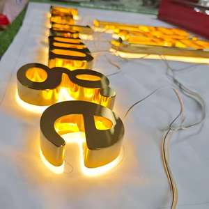 High Quality Indoor Luxury Custom Salon logo <b>Light</b> Sign Custom External Wall logo Design Signage 3D Led Letter Business Sign - Product Image 6