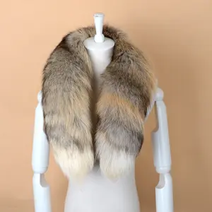 Autumn Winter Fashion Creative Style Natural Fox Fur Real Animal Fur Collar Shawl Neck Warm and Cold resistant fox tail scarf