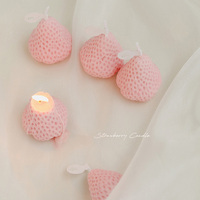 Mini bougie mignonne en forme de fraise, décoration de fête, cadeaux d'anniversaire pour fille