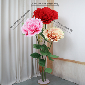 Bán buôn handmade lớn nhung hoa mẫu đơn hoa nhân tạo cho nền sân khấu đám cưới phục sinh và trang trí ngày của mẹ - Product Image 2