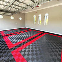 Baldosas Modulares Ventiladas para Piso de Garaje, Piso de Plástico, Tapete de Plástico para Taller de Detallado de Autos, Sala de Exposiciones