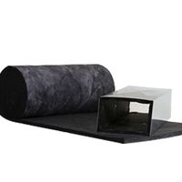 Isolation phonique en fibre de verre noire avec tissu en fibre de verre foncé, système CVC, 24 kg/m3, 25 mm, 50 mm, couverture isolante en laine de verre