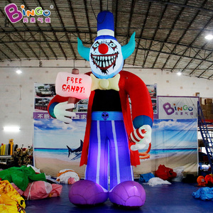 Squelette gonflable publicitaire, modèle de crâne, clown effrayant, tête de fantôme géante gonflable à LED pour <span class=keywords><strong>d</strong></span>écoration de fête en extérieur - Product Image 3