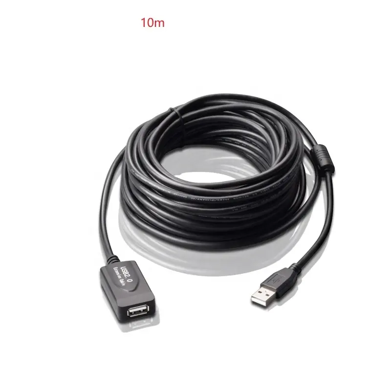Black usb 2.0 kabel männlich zu weiblich 10m mit 1 IC auf lager