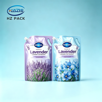 Pochettes souples personnalisées avec bec verseur 500ml 1L pour lessive, liquide vaisselle, adoucissant, savon – Recharge à presser