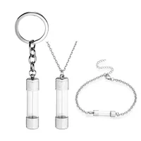 Wholesale Cylinder Ashes Memorial Necklaces Eternity Stainless Steel Perfect Gift for Women/Man Keepsake Urn Jewelry