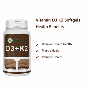 Suplemento de Vitamina D3K2 de Marca Privada para la Salud del Corazón, Apoyo Inmunológico, Calcio, Vitamina D3 K2 B12, Cápsulas Blandas - Product Image 4