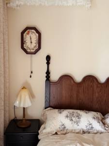 Horloge décorative vintage française en bois massif, boîte de rangement octogonale, boîte à clés, atmosphère silencieuse, pendentif rétro, design nostalgique - Product Image 4