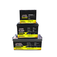 Batterie lifepo4 entrepôt européen batterie au lithium-ion 12V 100Ah 150Ah 200Ah 300Ah de grande capacité pour système d'énergie solaire