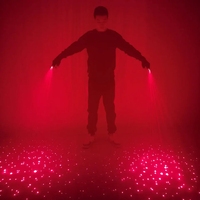 Gants laser LED rouges pour Halloween et Noël, soirées en boîte de nuit, spectacles sur scène, accessoires laser robot, accessoires de main, vente chaude