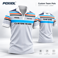Polo de pickleball personnalisé blanc à manches courtes avec motif pour clubs et tournois – Personnalisation OEM et marque privée