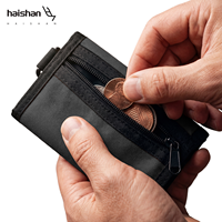Dompet velkro nilon daur ulang pria, dompet velkro nilon gantung untuk perjalanan mendaki, dompet kartu bisa digantung di pinggang