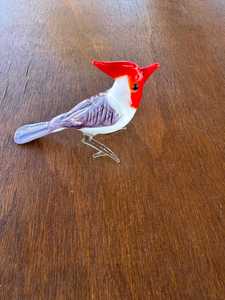 Handmade Murano Glass Bird <b>Red</b> White Purple Christmas Desk Decor Traditional Style Lightweight Crystal Figurine - Product Image 3