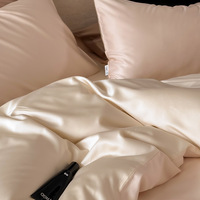 Parure de lit de luxe en pur coton, écologique, sensation fraîche, soyeuse et lisse, housse de couette et draps pour printemps-été