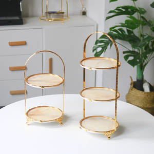 Table Brass Birdcage Shape <strong>Cake</strong> Cupcake Tools Decoration Wedding Mirror Bird Cage Afternoon High Tea 3 <strong>Tiers</strong> Gold Cup <strong>Cake</strong> Stand - Product Image 5