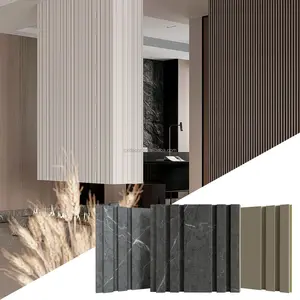 Manufacturers Decor 3D Wallpanel De PVC Wpc Interior Wall Panelling Designs Living Room Black Marble Wall Panels Boards