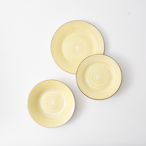 Hot Sale Ofen befeuertes 18-teiliges Keramik-Teller-Set Einzigartige Glasur <span class=keywords><strong>variation</strong></span> Farbe Emaille-Technik Premium-Geschirr - Product Image 1