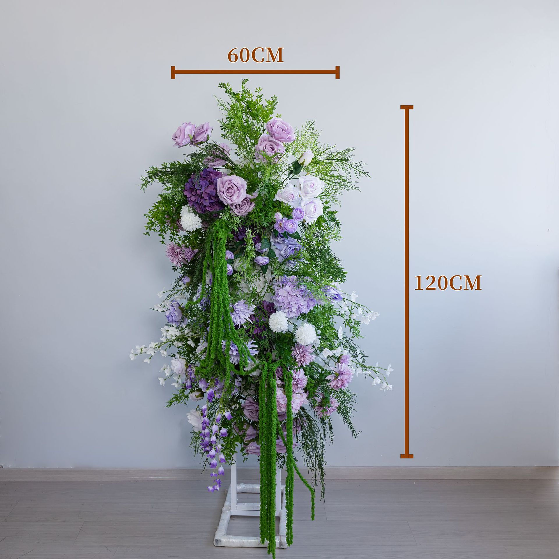4## fiore pendente verde viola