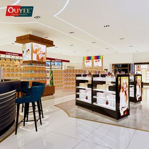 Perfume Shop Interior Design Luxury <b>White</b> Counter-Top Perfume Display Stand Custom Black Color Elegant Perfume Display <b>Shelves</b> - Product Image 6