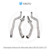 Tuyaux d'échappement en acier inoxydable YT 304 pour Mercedes Benz W218 CLS63 5.5T avec isolation thermique et bouclier thermique