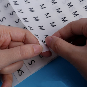High Quality 1.5cm Diameter <b>Waterproof</b> Strong Adhesive PVC Transparent Clothes Size <b>Label</b> - Product Image 5