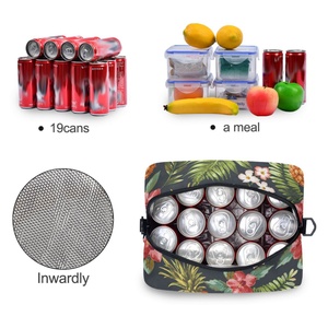 Wholesale Custom Tropical Flower 15L Polyester Insulated Multifunctional Cooler Bag Personalized Design Lunch Bags for Adult - Product Image 4