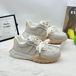 Colección Primavera 2025, Zapatos Planos Casuales Estilo Universitario para Mujer, Versátiles y Modernos, de Dos Colores con Cordones, Color Champán - Product Image 5