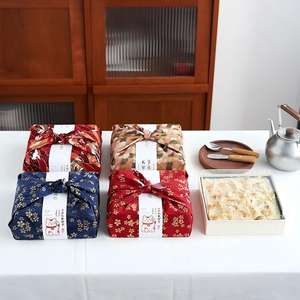 Tissu d'emballage personnalisé en coton 100 % écologique, style festif national, pour cadeaux de fin d'année et emballage de pâtisseries, vente en gros - Product Image 6