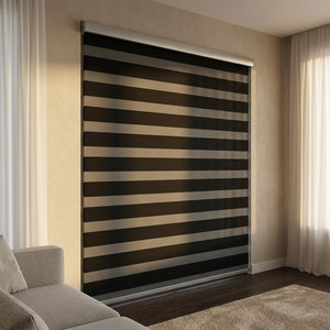 Persianas Enrollables Zebra Eléctricas Modernas de Alta Calidad, Persianas Motorizadas Día y Noche con Control Remoto Bluetooth Integrado para Oficina y Baño - Product Image 5
