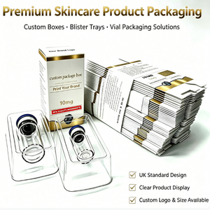 Scatole di Lusso per Fiale di Peptidi Farmaceutici/Cosmetici 3ml 5ml, Scatola in Carta Patinata per Fiale di Peptidi con Inserto Antiurto - Product Image 1