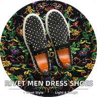Chaussures habillées légères pour hommes Rivet Design classique respirant anti-glissant confort décontracté quotidien pour automne hiver EVA