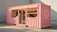 Promotion : Kiosque de café, bar à domicile, bureau, restaurant mobile modulaire, appartement ou espace commercial en conteneur maritime modifié et respirant